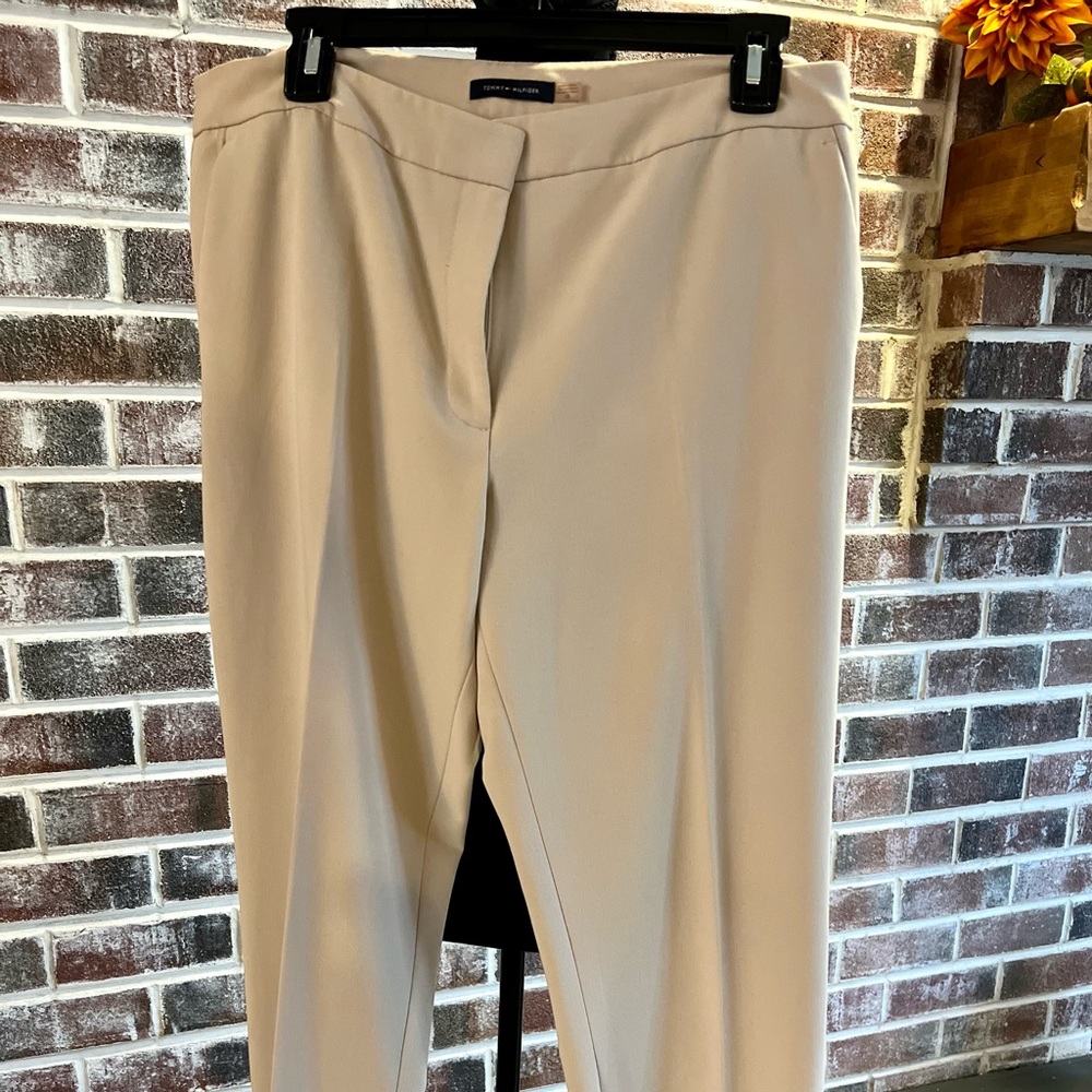 Tommy Hilfiger cream tuxedo slack.